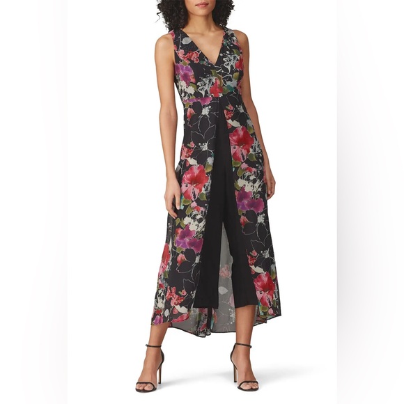 Adrianna Papell sleeveless floral jumpsuit